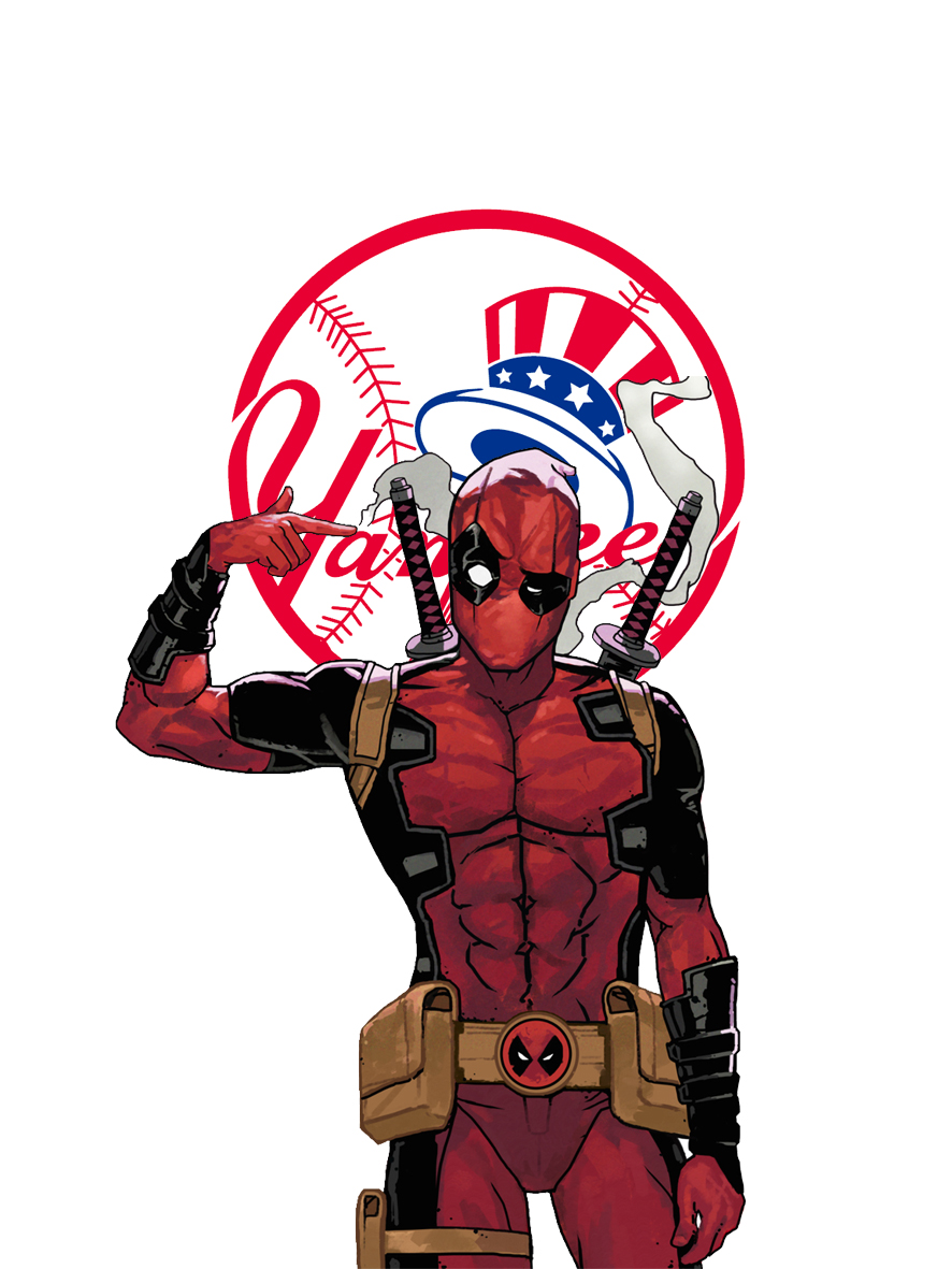 New York Yankees Deadpool Logo vinyl decal